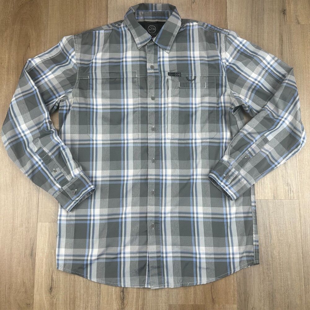 All Terrain Gear ATG x Wrangler Men's Medium M Flannel Button Down Outdoors Shir
